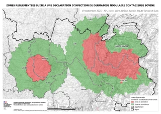 Deux zones réglementées sur le territoire